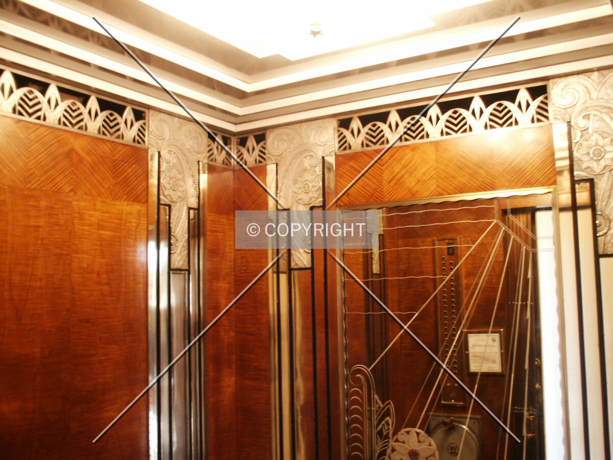 Interior of the north elevator cab
