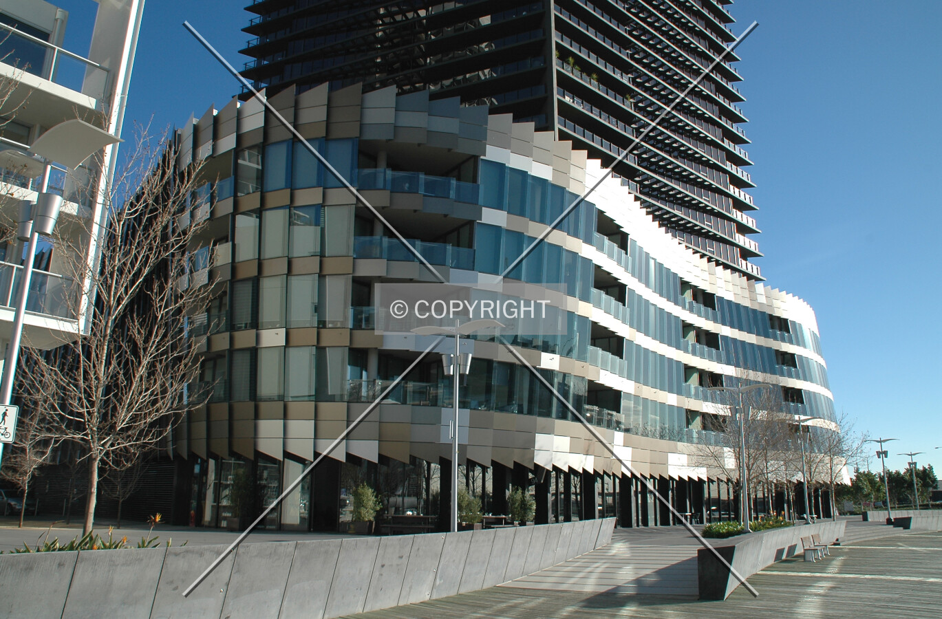 The building podium