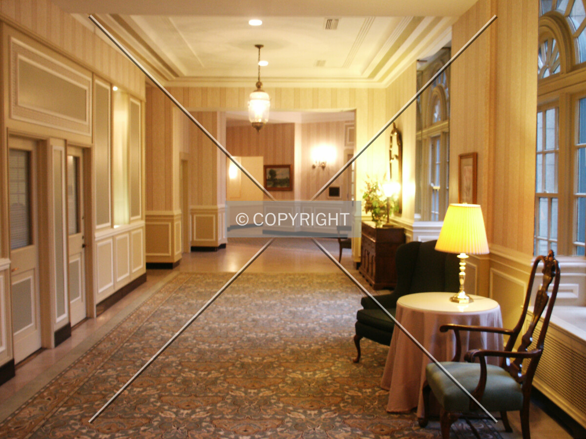 Looking east from the center of the lobby