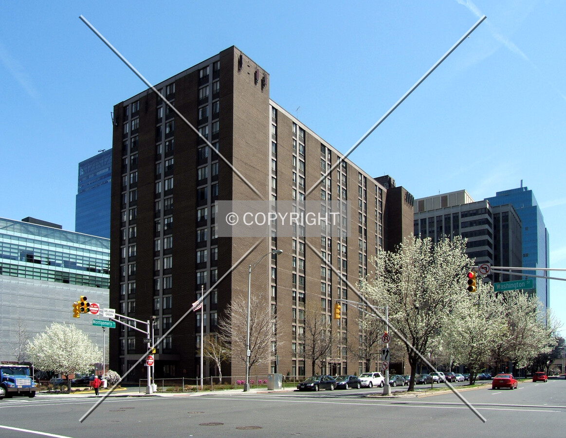 View from the southwest along Montgomery Street