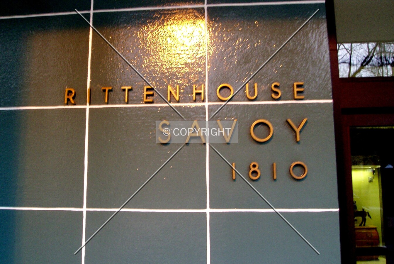 Sign near the entrance on the north side