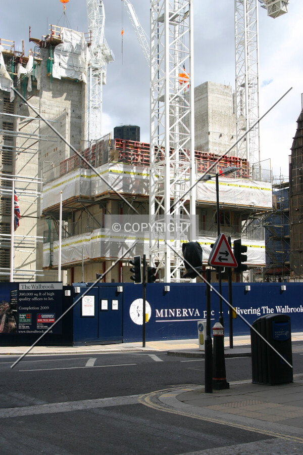 View northeast from the junction of Dowgate Hill and Cannon Street