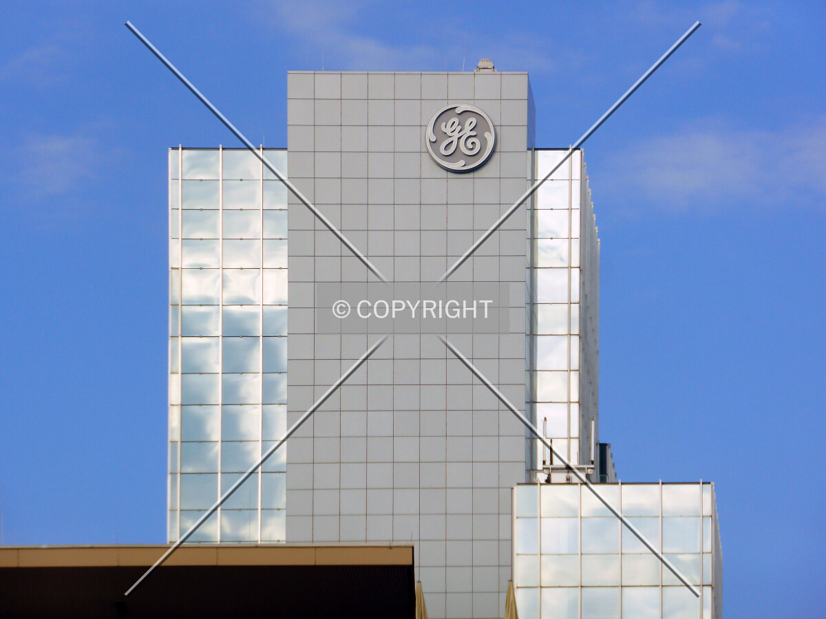 GE Logo at building