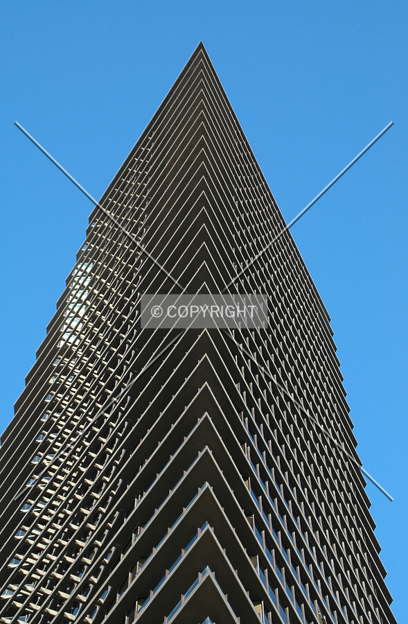 Looking up the northwest corner