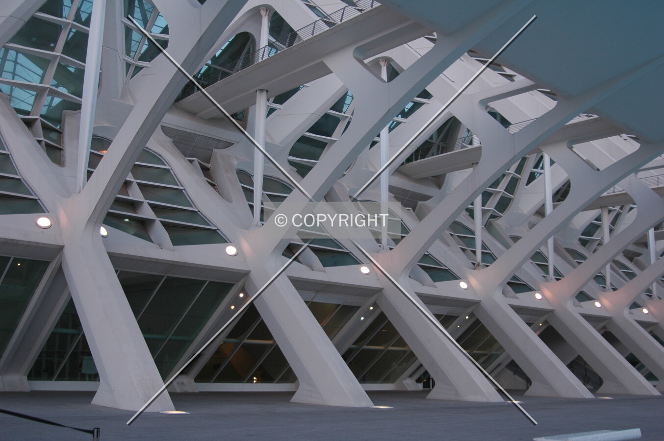 Under the elevated corridor