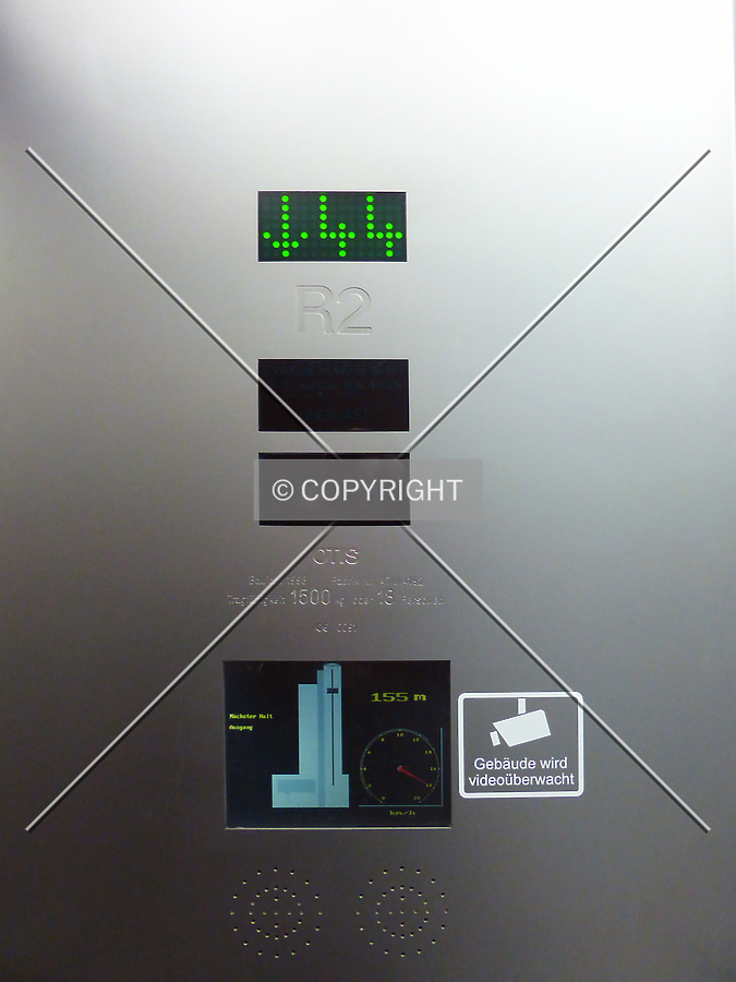Otis elevator - leading to the public observation floor
