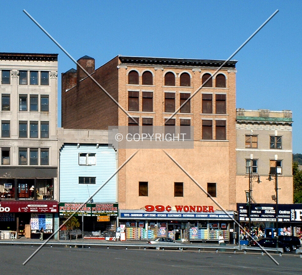 View from the southeast across Main Street