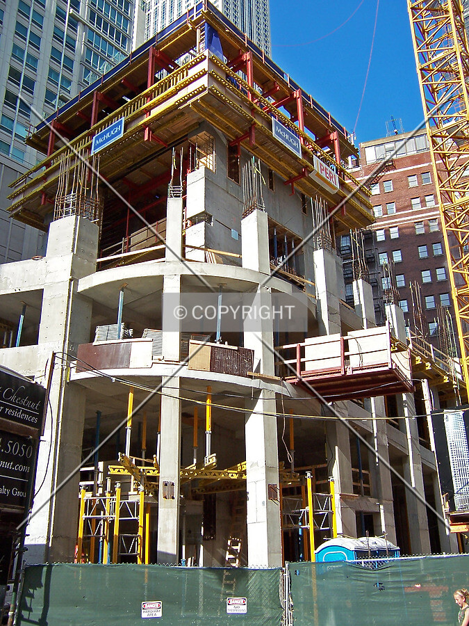 Southwest corner of the tower base