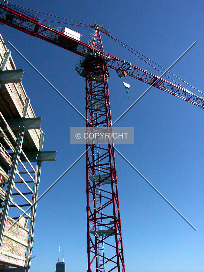 Tower crane from 53rd floor deck