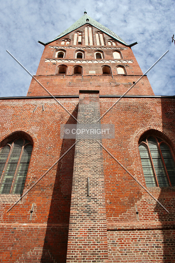 Looking up at the tower