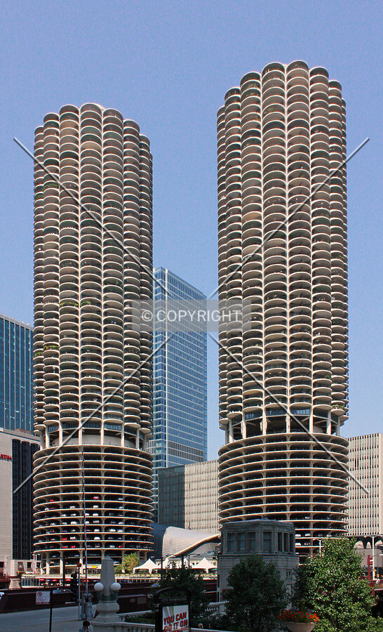 The twin towers from the southeast; August 31, 2011