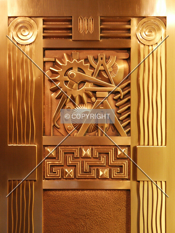 Detail of the old elevator doors