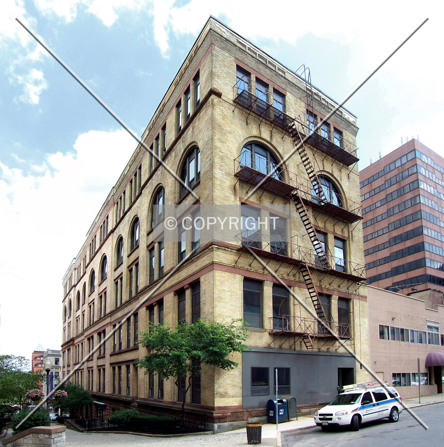 View from the northwest at Steuben and Chapel Streets