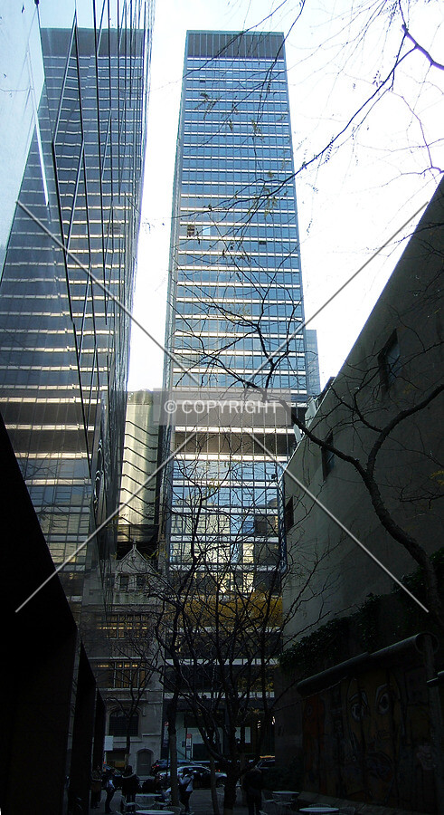 View from the northeast toward 53rd Street