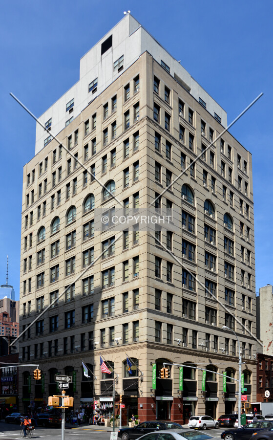 View from the east at Lafayette and Howard Streets