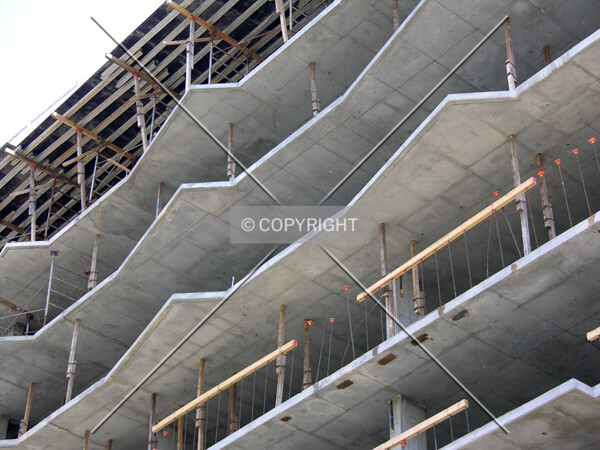 Unique concrete frame on the southwestern side