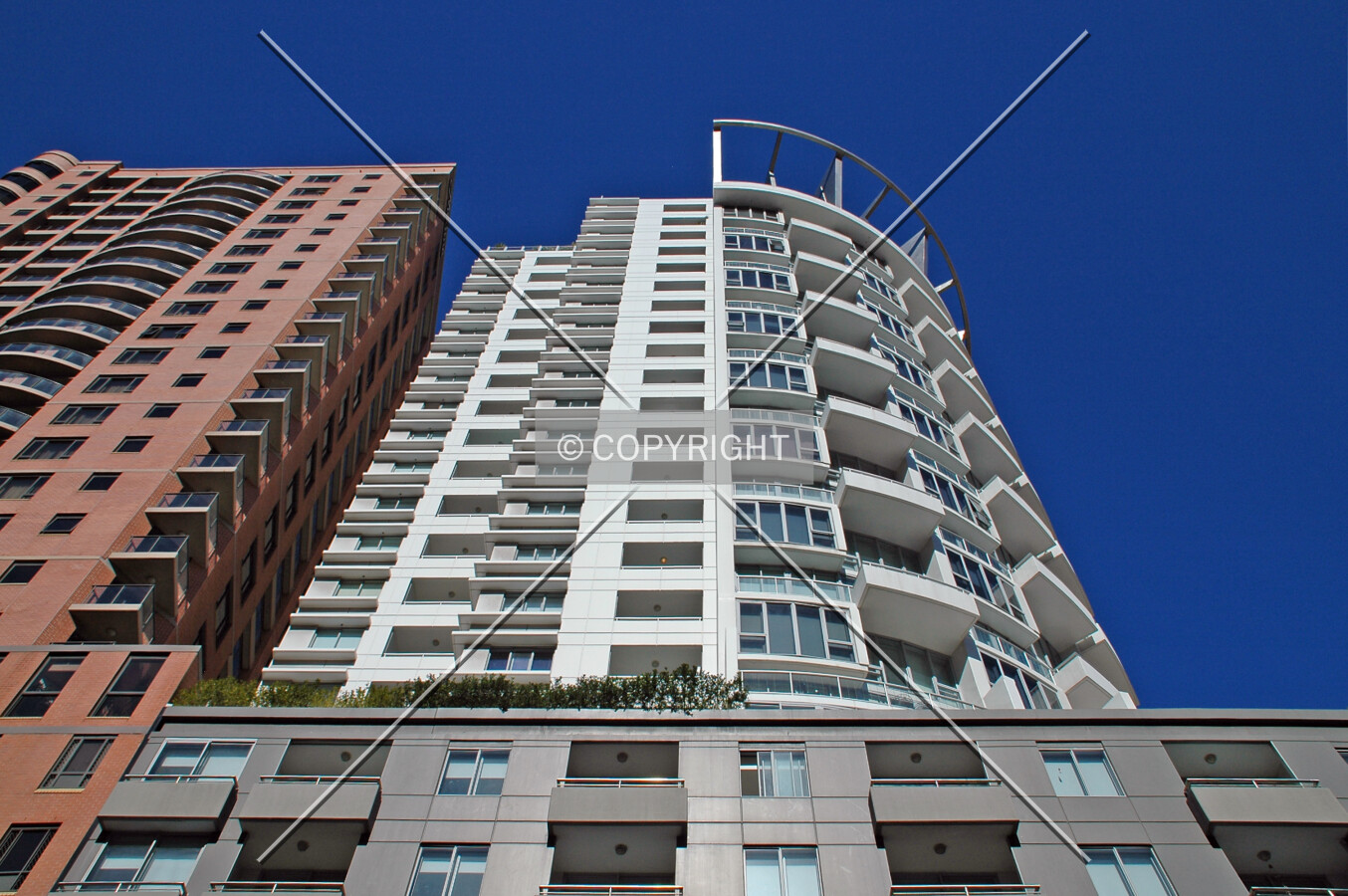 Looking up from Bathurst Street
