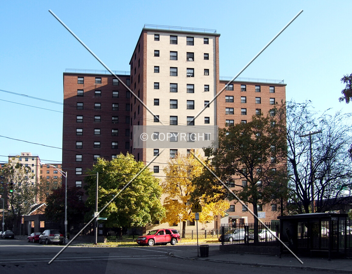 View from the southwest on Green Street