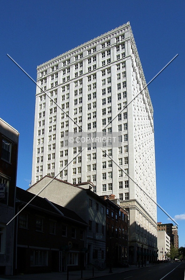 View from the west on Spruce Street