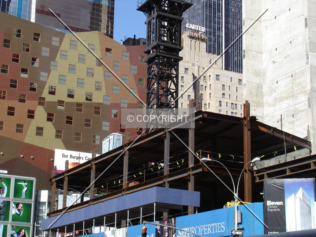 Steel frame along 8th Avenue