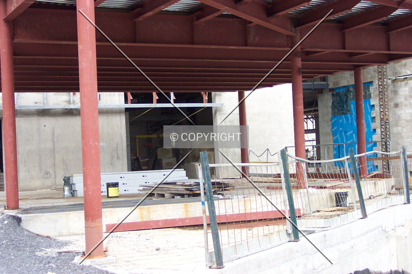 The front entrance canopy