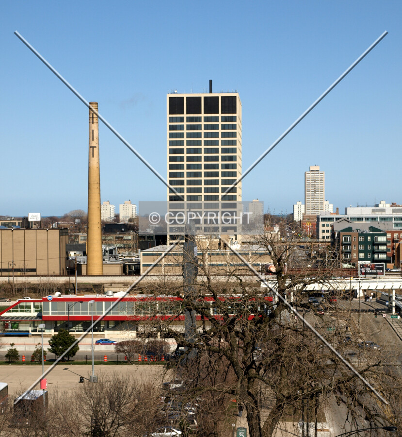 Looking east from U.S. Cellular Field