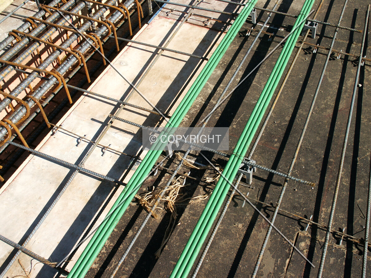 Detail of the rebar on the 53rd floor
