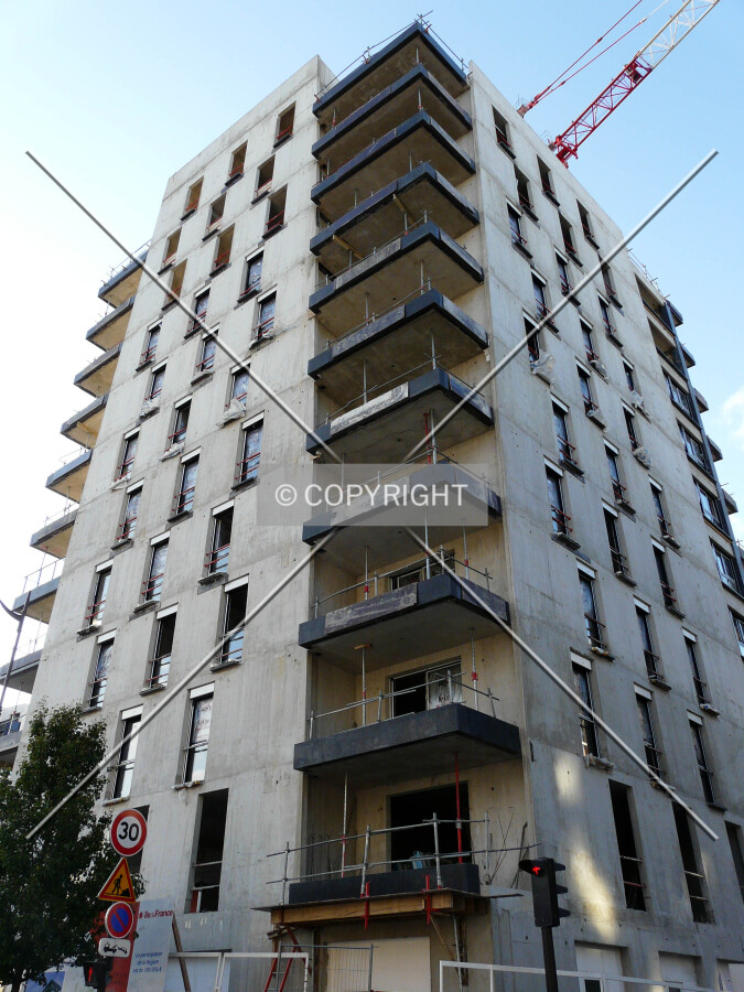 Looking up the south corner