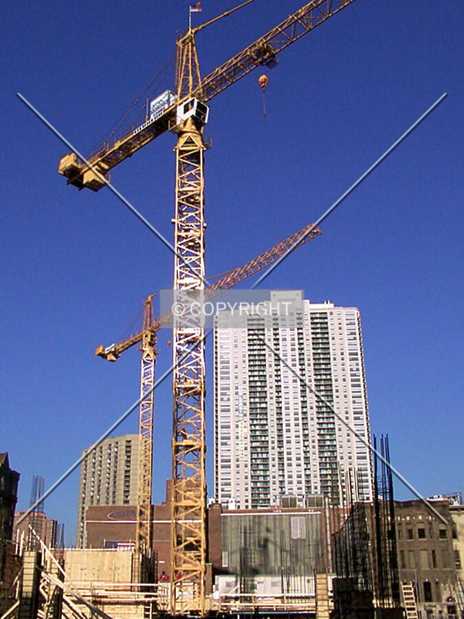 Tower crane, with Caravel site directly behind it