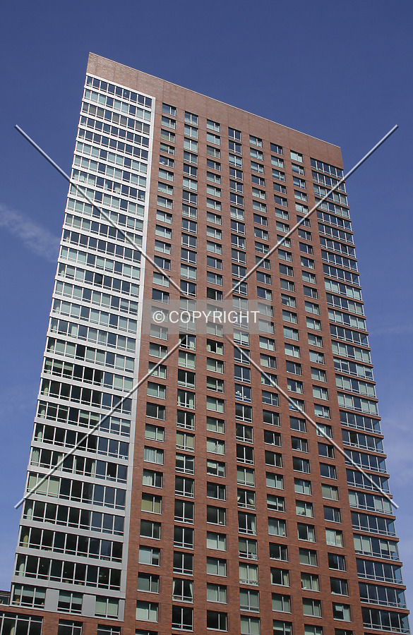 Looking up from West Street