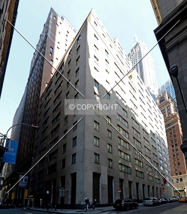 View from the southeast at Exchange Place and William Street