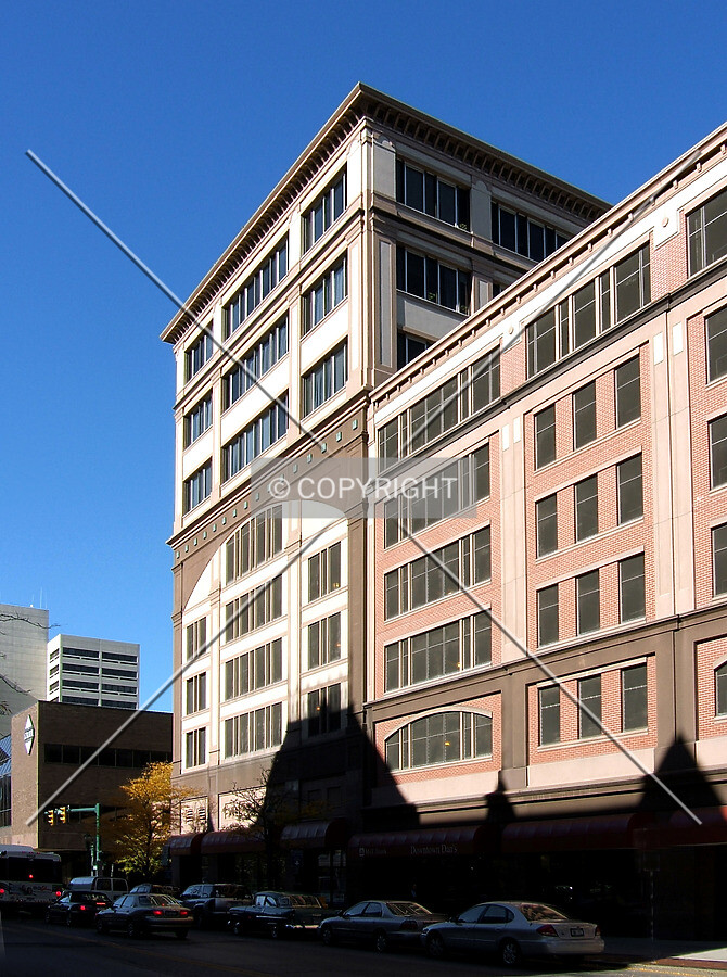 View from the southeast across Washington Street