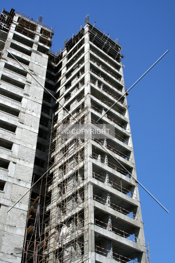 Looking up from the base
