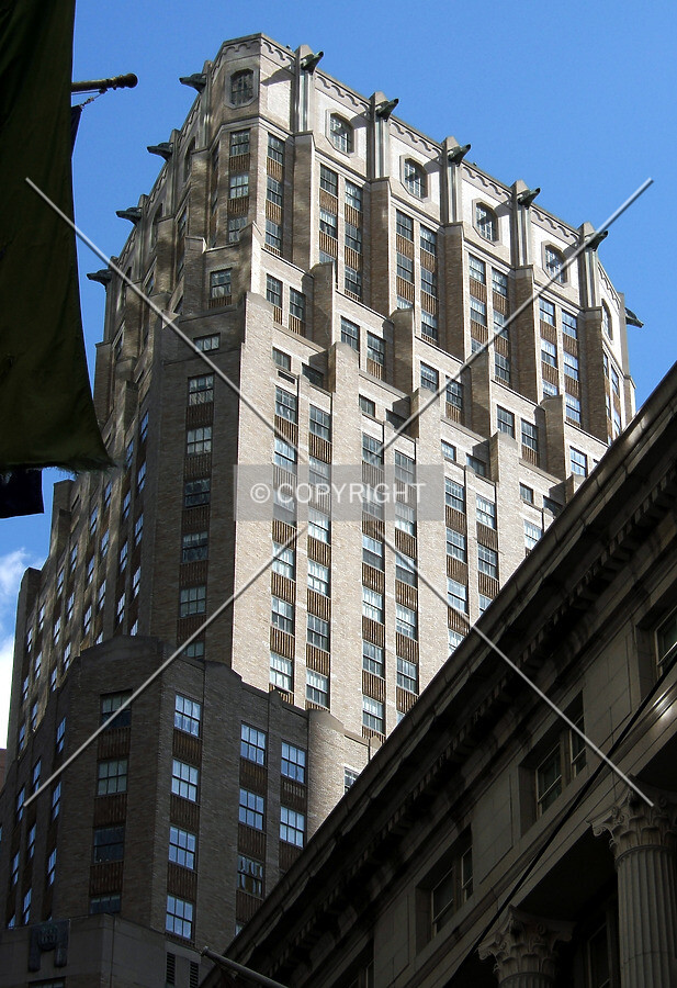 View from the northwest on Wall Street