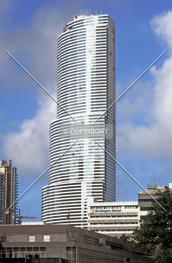 View from the east along Biscayne Boulevard
