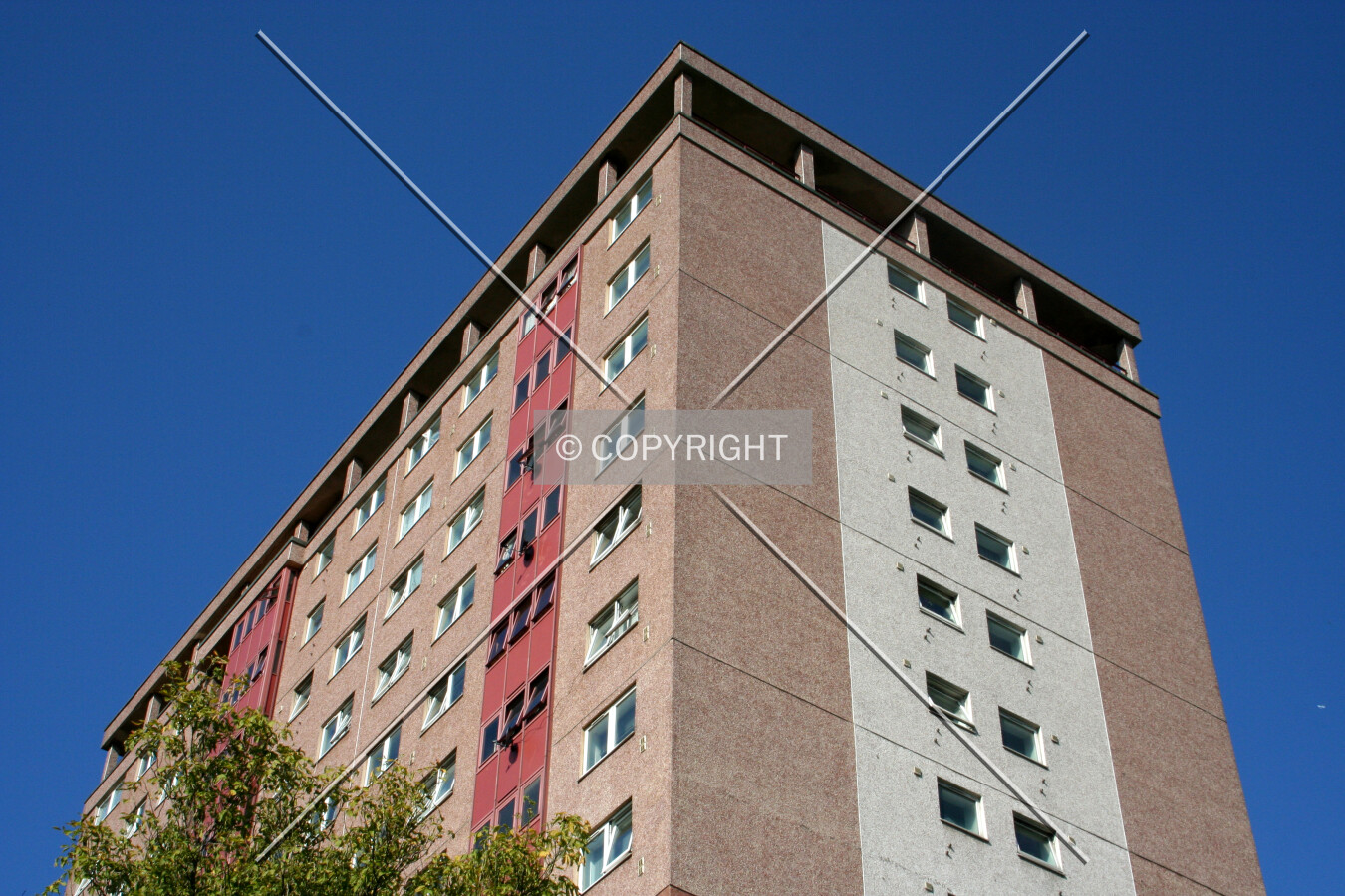 Looking up at the top