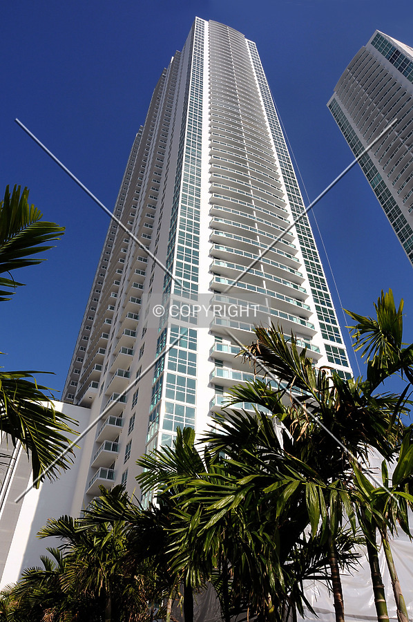 Looking up from the east along Brickell Avenue