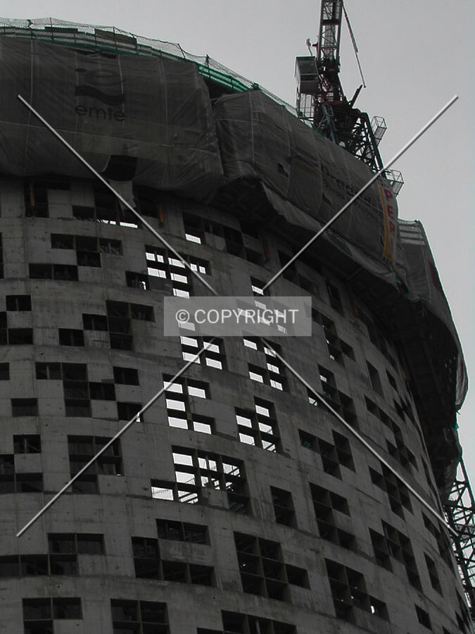 General view of the top of the building