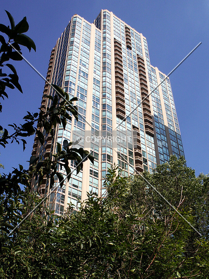 Looking up from the northwest