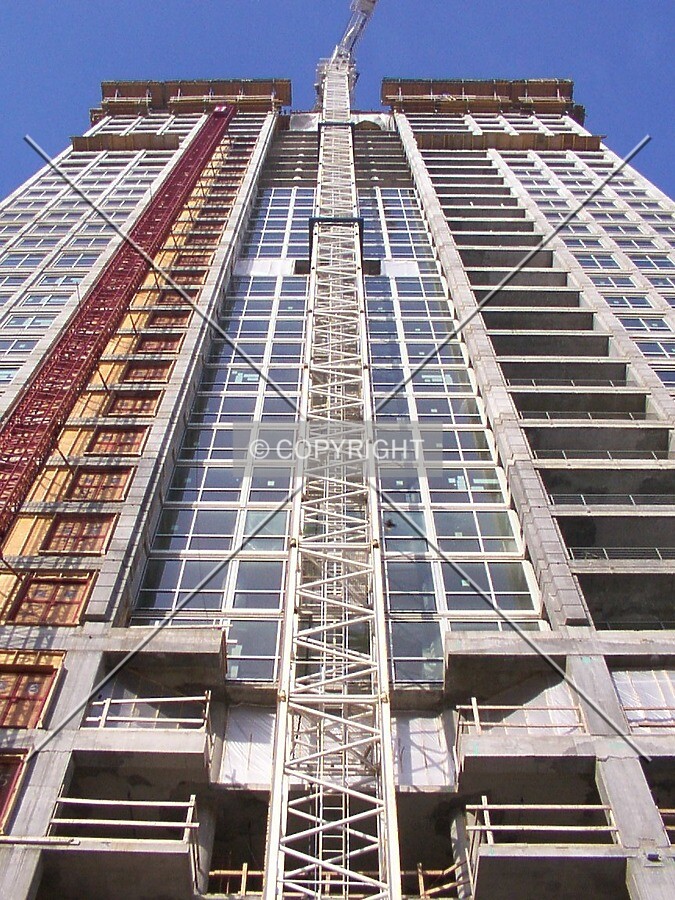 Looking up the middle section