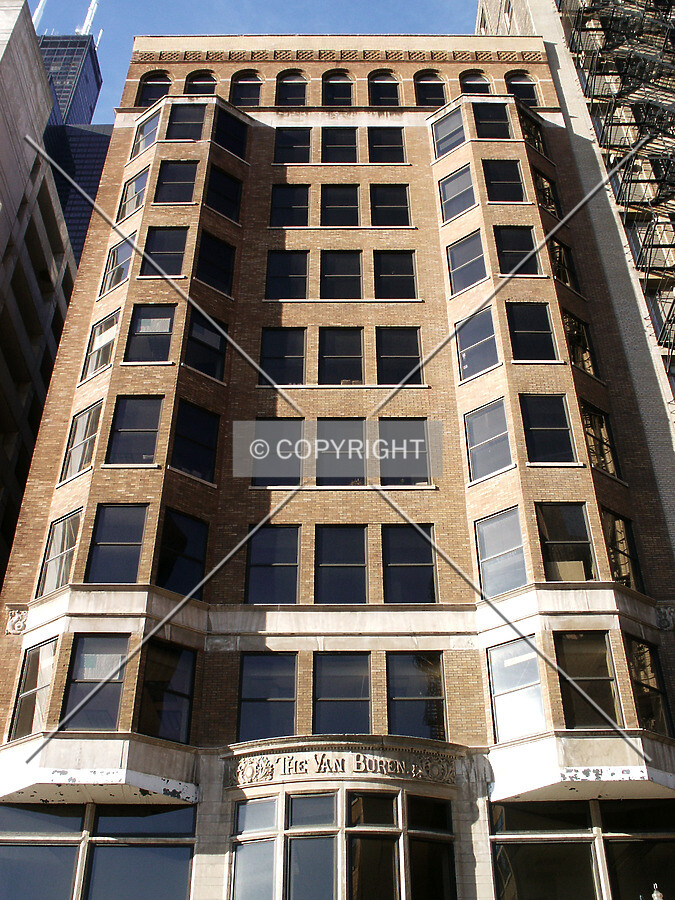 Looking up the south facade