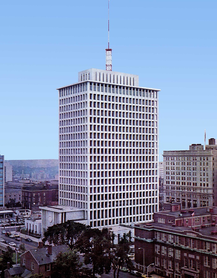 Vintage view from the northwest as originally built
