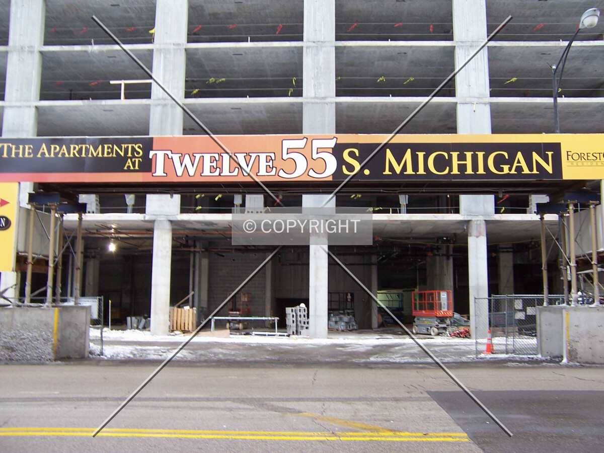 View of the base along Michigan Avenue