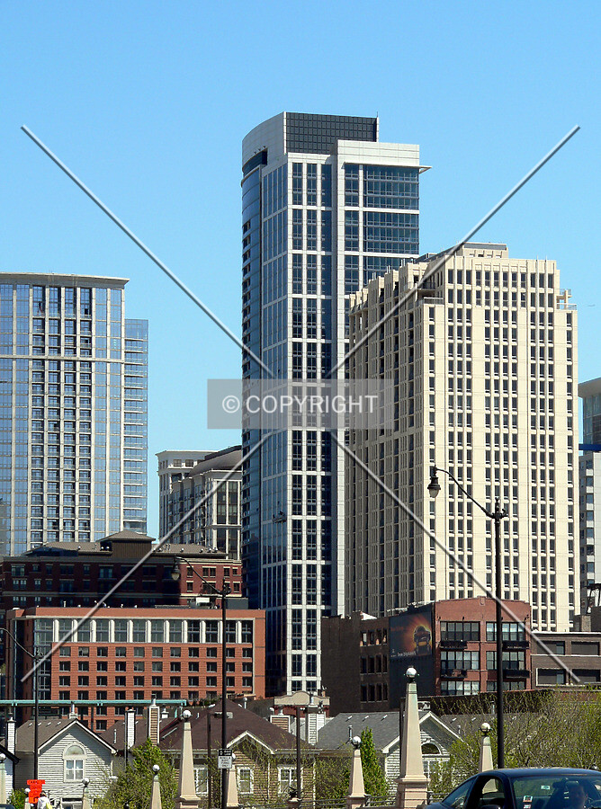View to the southeast from Clark Street and Roosevelt Road