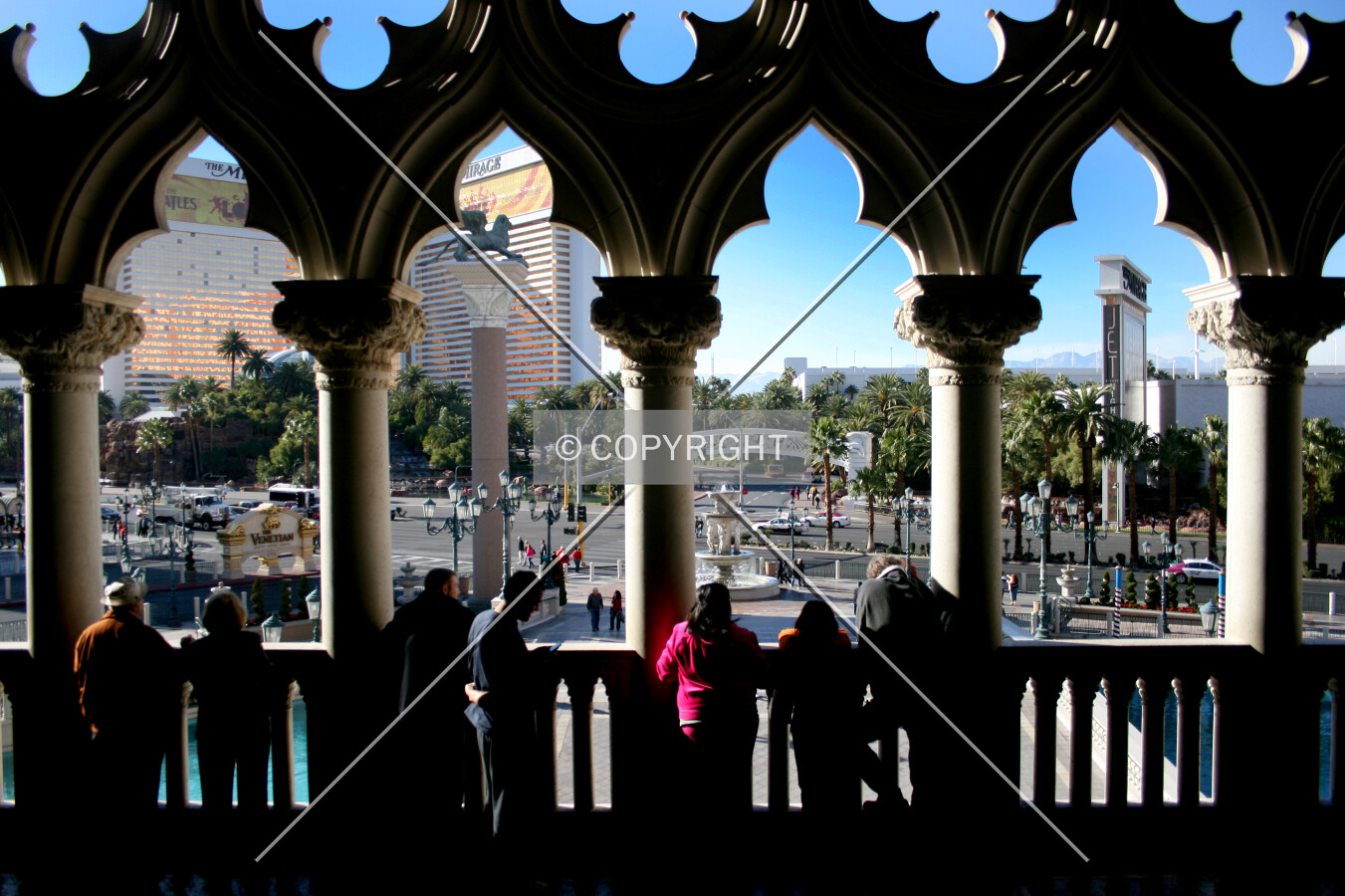 West portico lined with arches