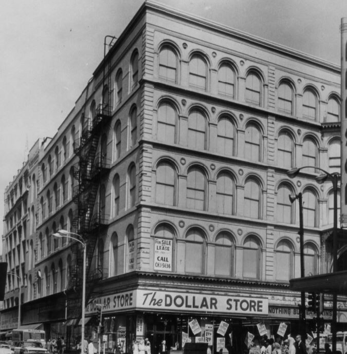 Vintage view before redevelopment; March 30, 1967