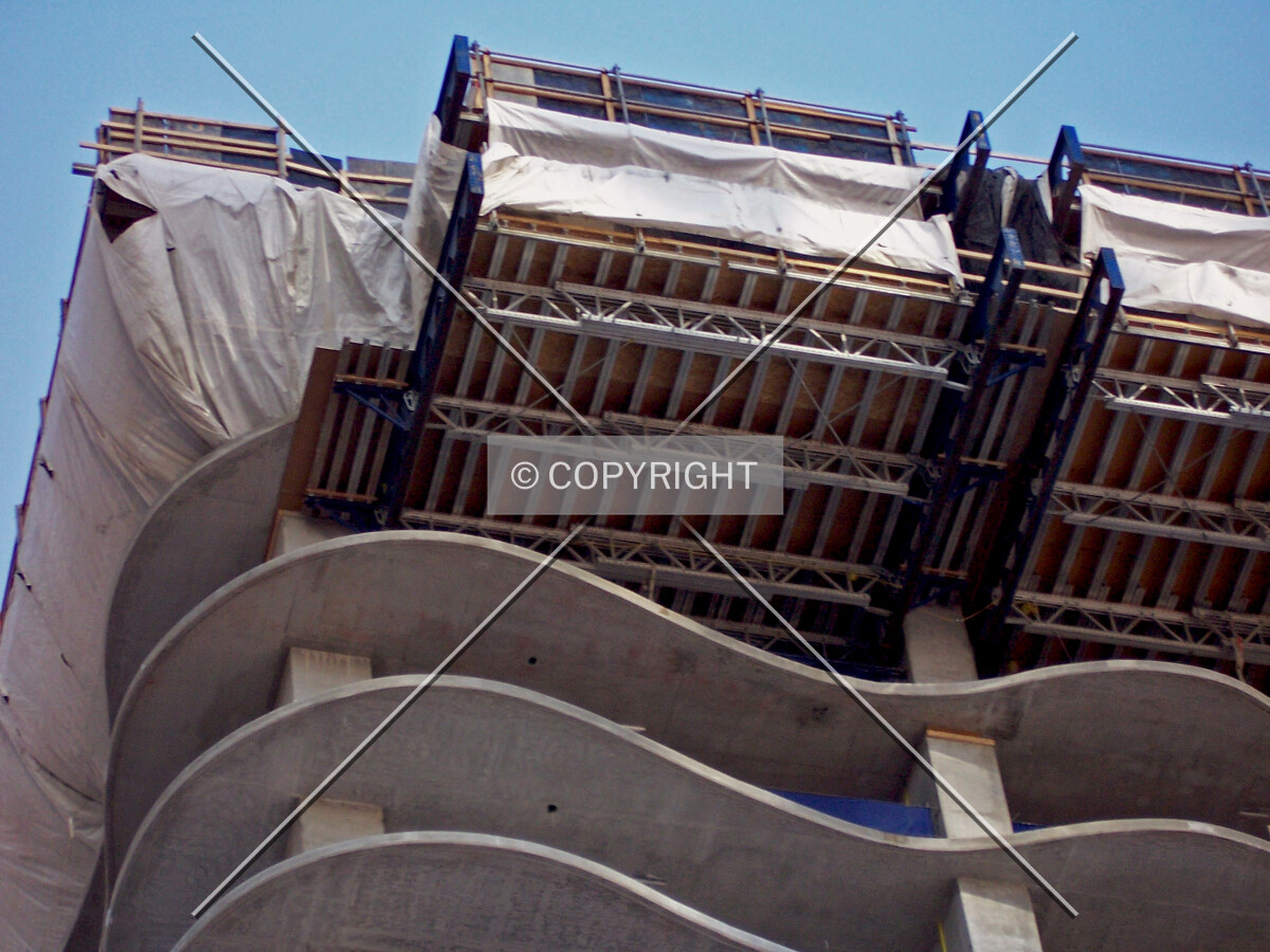 Formwork on the southeast corner of the tower