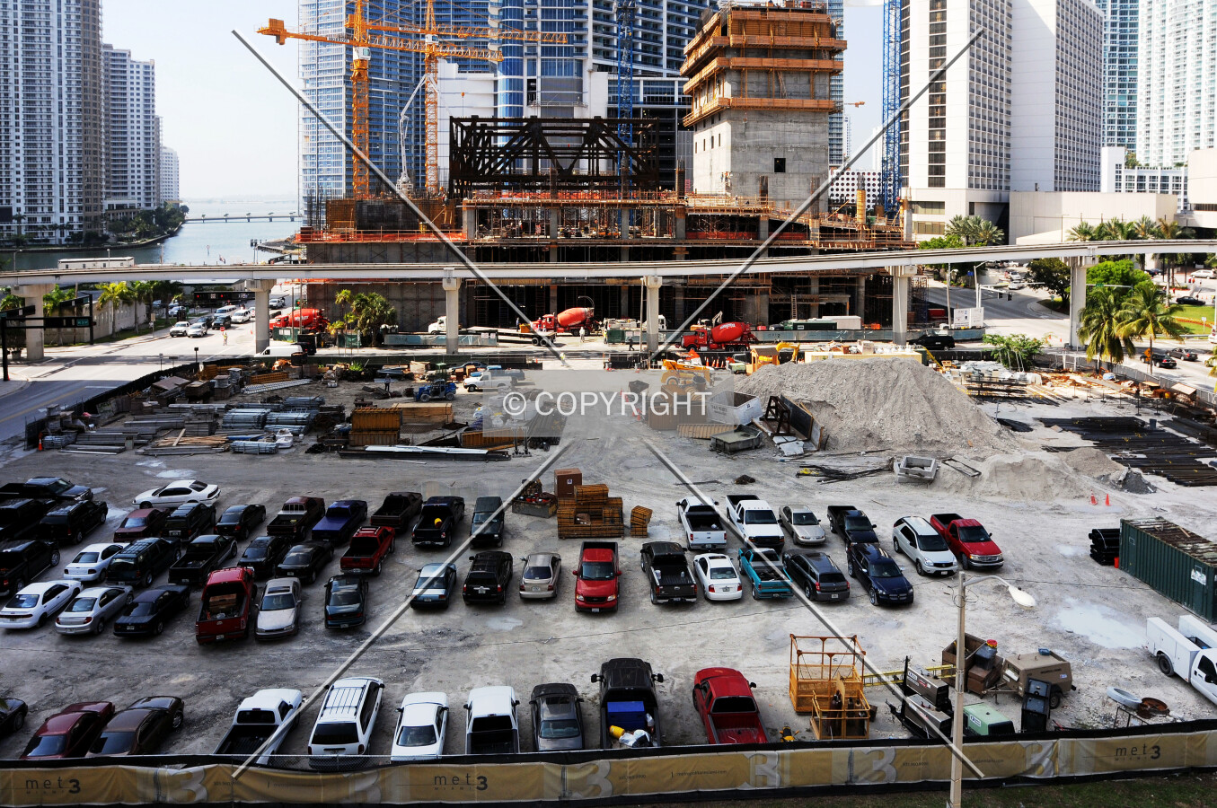 View from the north atop parking garage
