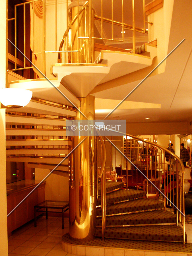 Spiral staircase in the lobby