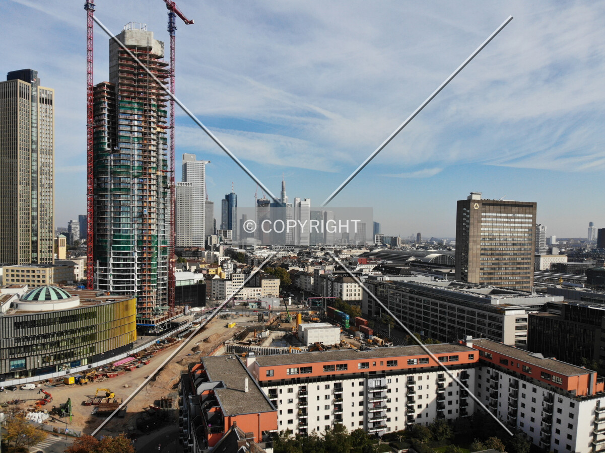 Güterplatz in 2018 and skyscrapers in the background